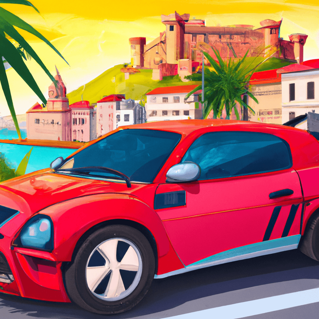 Auto in città, castello aragonese, spiagge e montagne Aspromonte