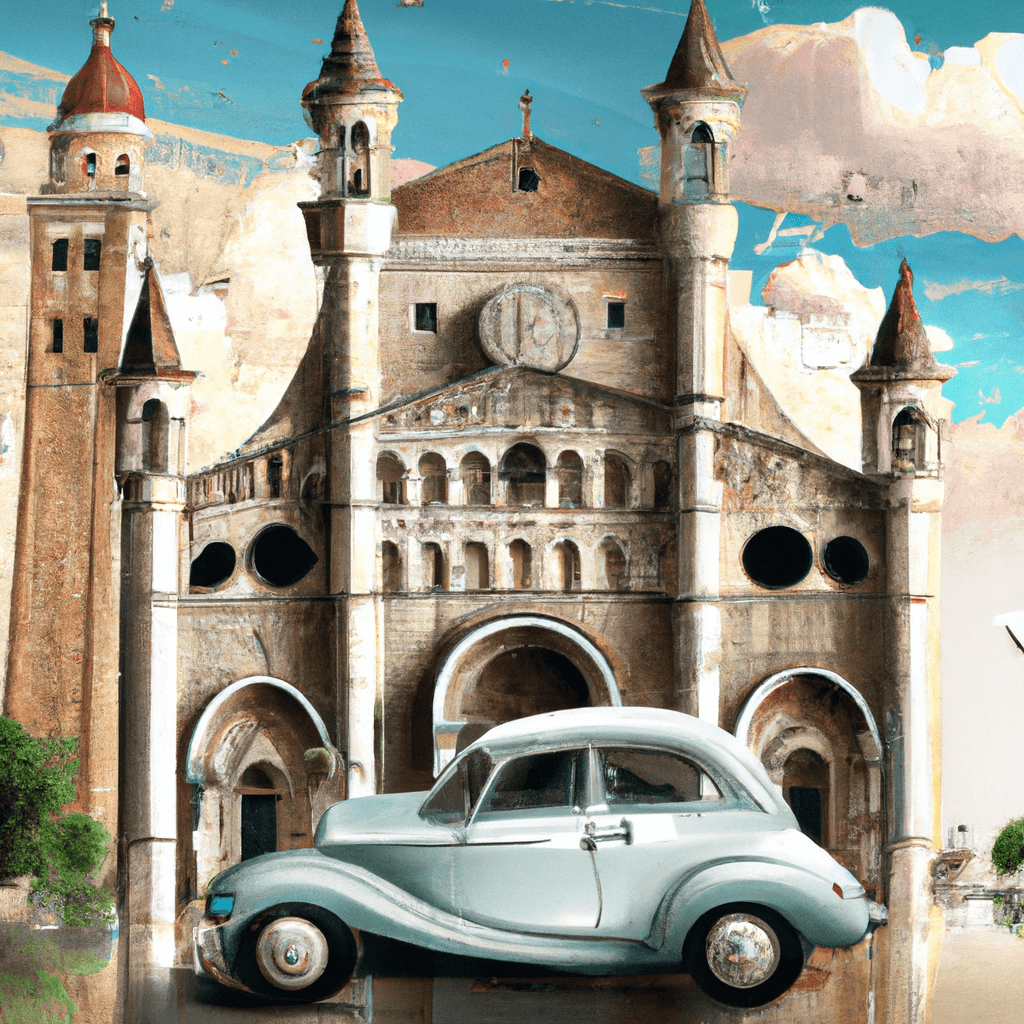 Auto a Padova, Basilica San Antonio, mercato movimentato, biciclette
