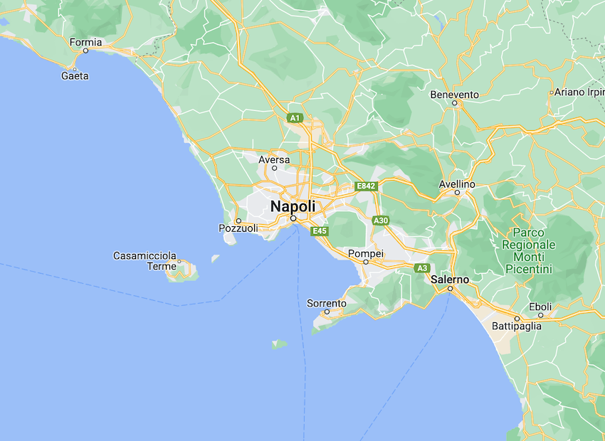 mapa de carreteras de Nápoles